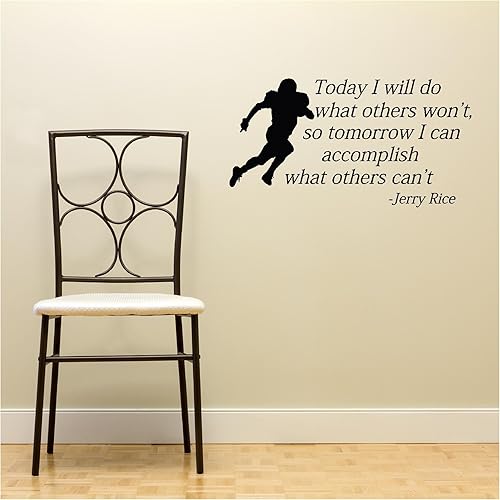 Miniatura 2 de Calcomanías de vinilo con texto en inglés "Today I Will do What Other Won't so Tomorrow I can achique What Other Can't Can't Football Nursery Vinyl