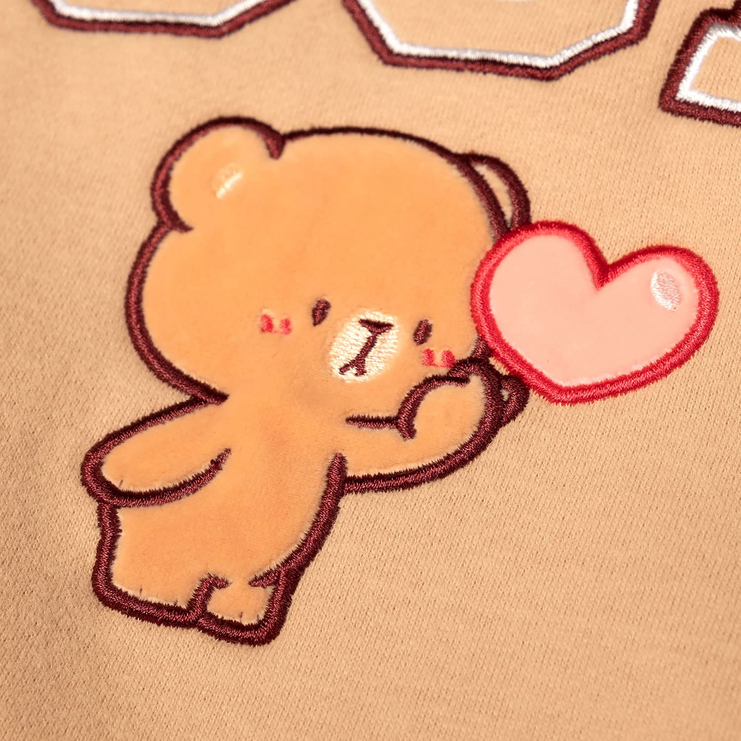 Milkmochabear Sudadera casual de manga larga con cuello redondo y ajuste relajado