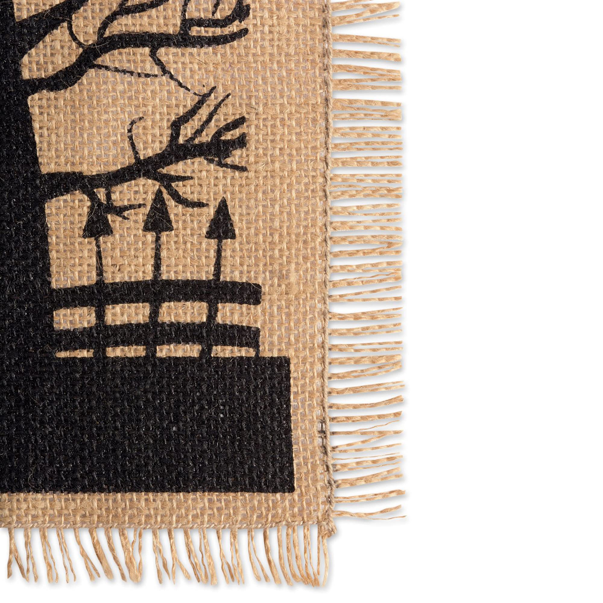 DII Halloween Jute/Burlap Tabletop Decoration Spooky Primitive Style, Table Runner, 14x113, Haunted House - Image 2