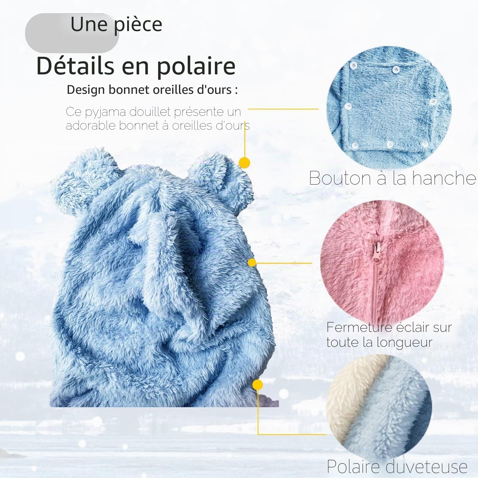 Combinaison sexy en polaire pour femme avec capuche et oreilles, combinaison pour femme avec rabat pour les fesses, pyjama une pièce en peluche