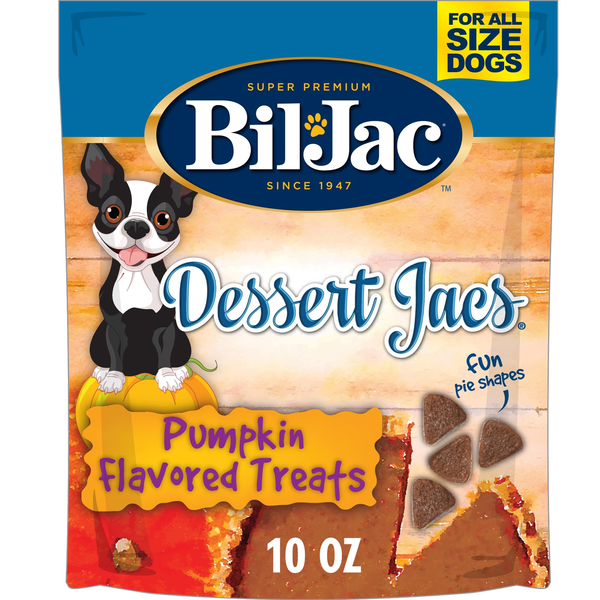 Bil-Jac Dessert Jacs Soft Treats for Dogs | Pumpkin Flavor Dog Treats | 10 oz