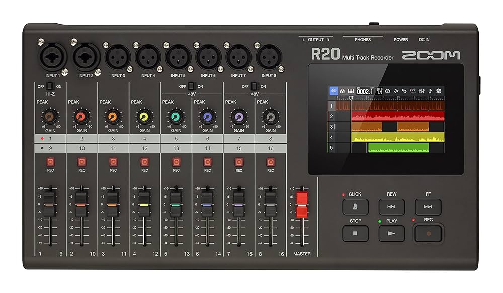 タスカム ZOOM R20 16 チャンネルマルチトラックレコーダー Amazon.com: Zoom R20 Multi Track Tabletop Recorder, with