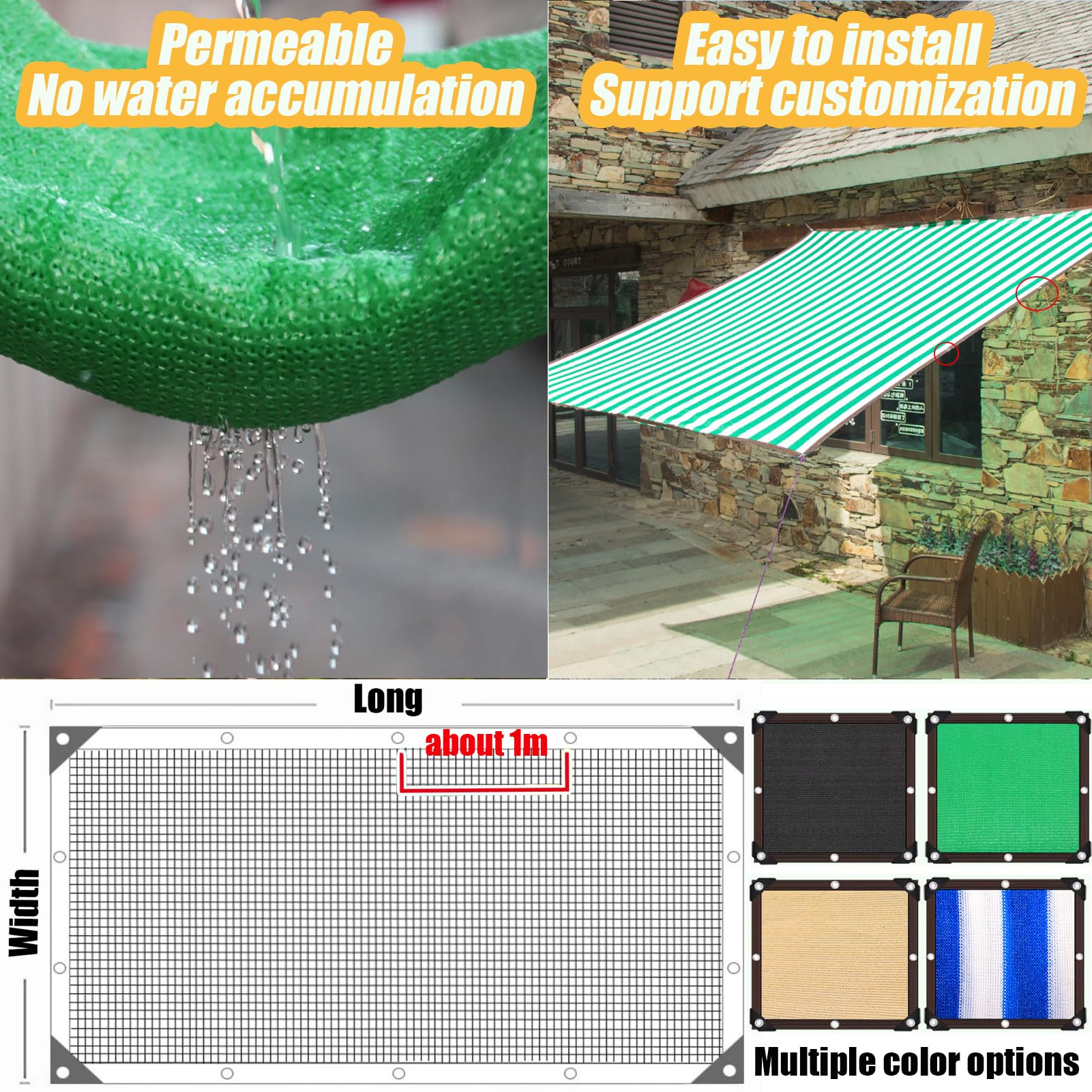 Malla de Sombra Verd Red de Sombra Toldo con Ojales 9x10m Tasa de Sombreado 85-95% Transpirable Impermeable Malla Ocultacion Jardín para Piscinas Exterior Balcón Paño