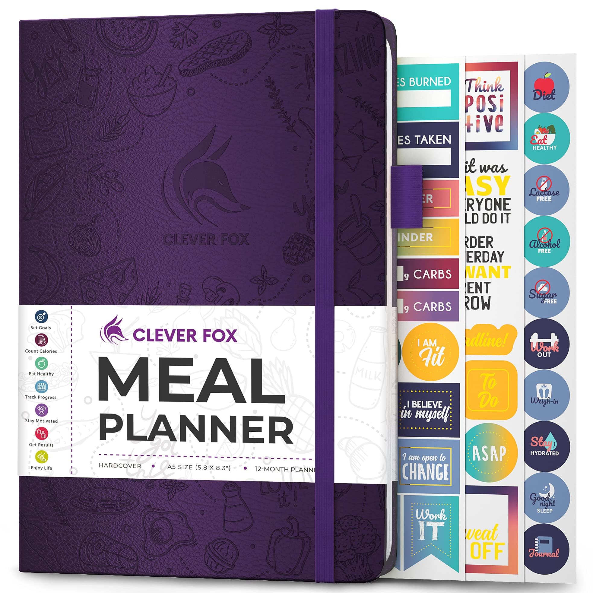 Clever Fox Weekly Meal Planner - Weekly & Daily Meal Prep Journal with Shopping and Grocery Lists for Menu Planning, Healthy Diet & Weight Loss