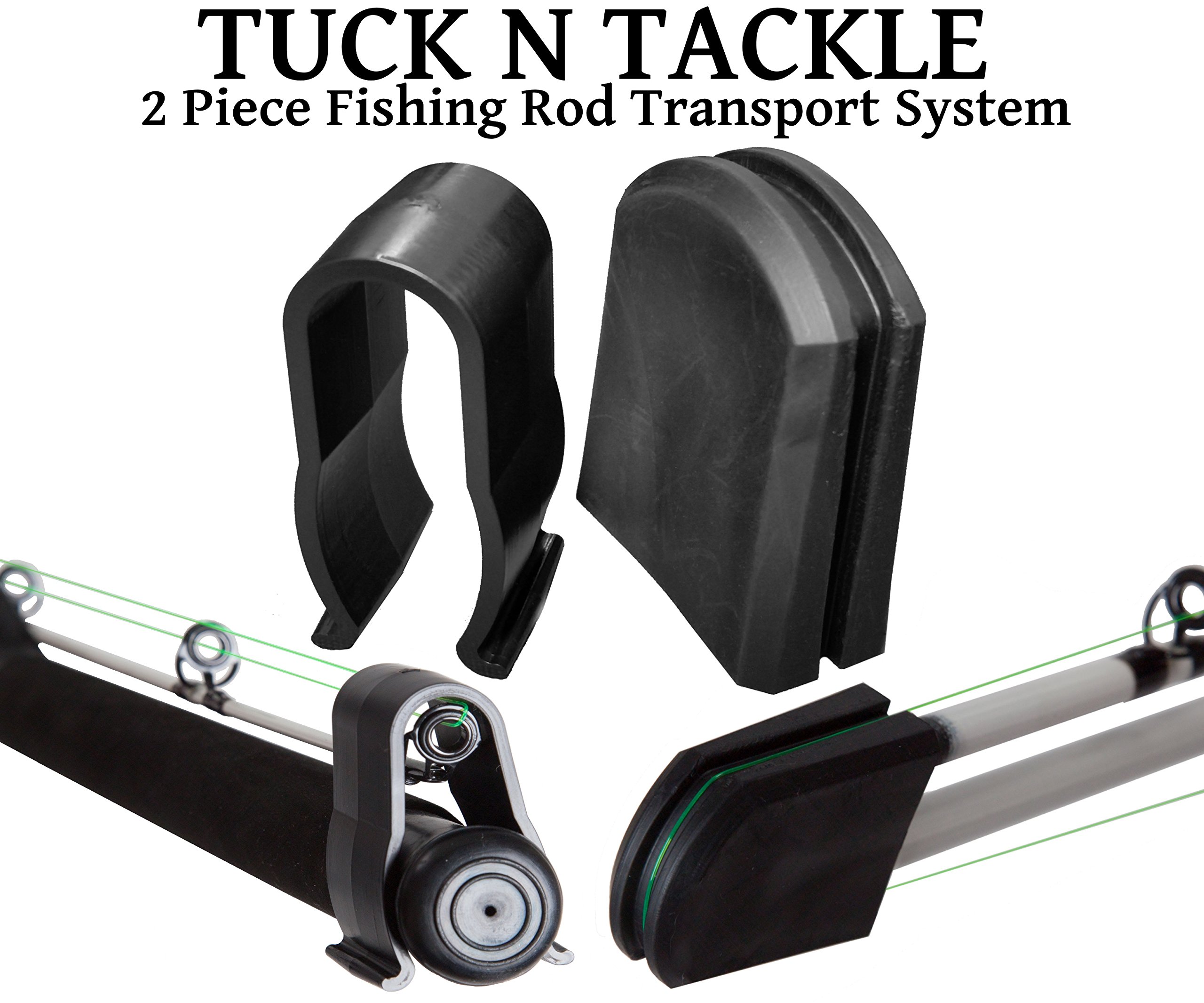 Tuck N Tackle 16mm Black Plastic Fishing Rod Holder for Transport and Storage