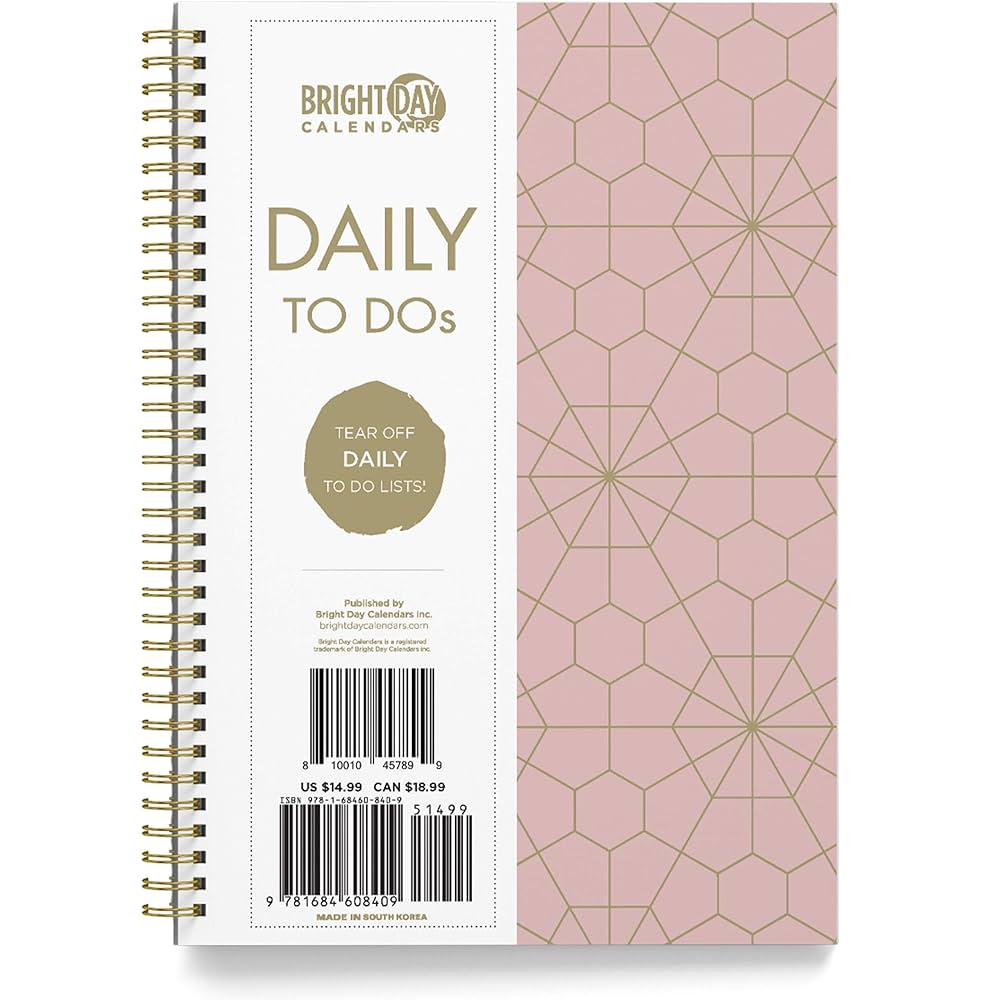 Bright Day Calendars チェックリスト ローズゴールド Amazon.co.jp: Bright Day Calendars 行うリストデイリータスク