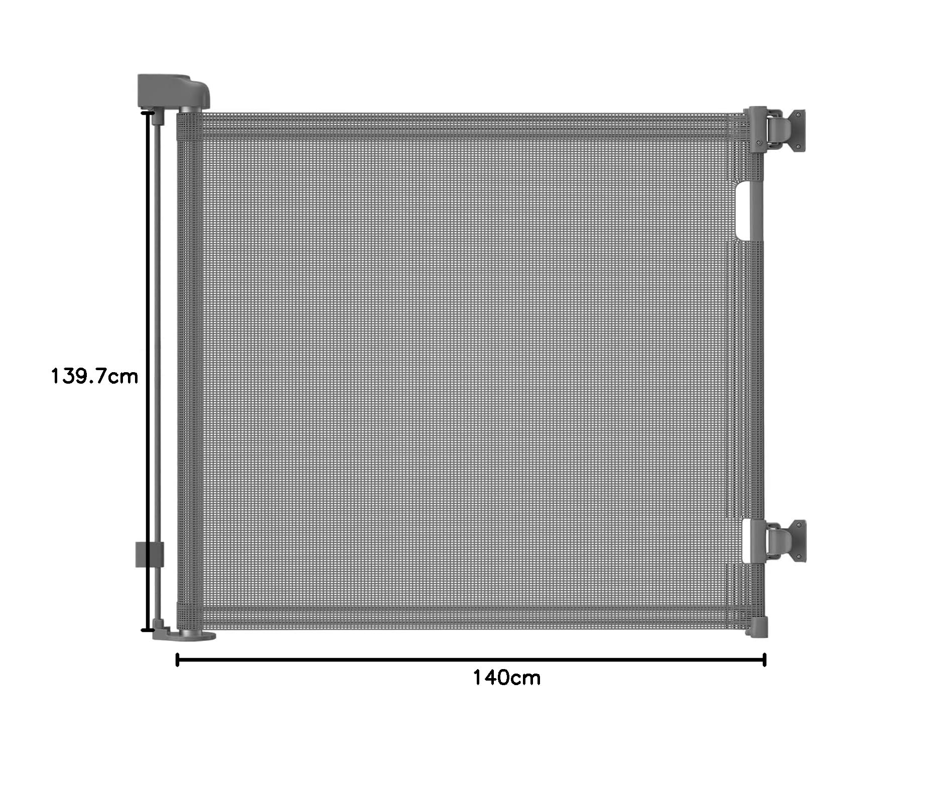 Treppenschutzgitter Ausziehbar 0-140 cm Baby Absperrgitter Türschutzgitter Grau