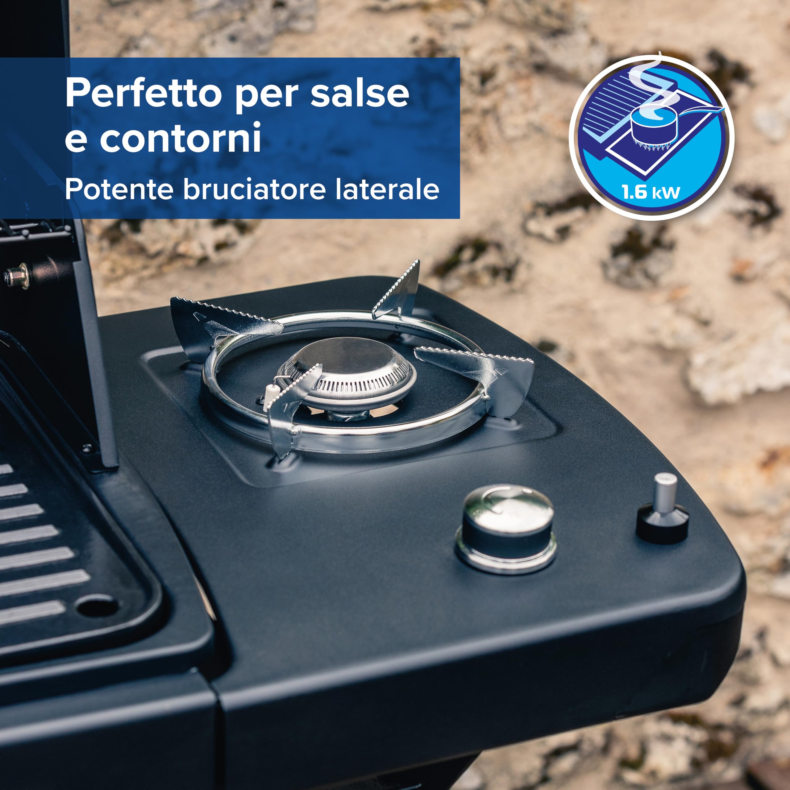 Campingaz Grill a Gas Compact 3 LS Dualgas 7,5 kW 3 bruciatori Carrello Doppia Alimentazione GPL