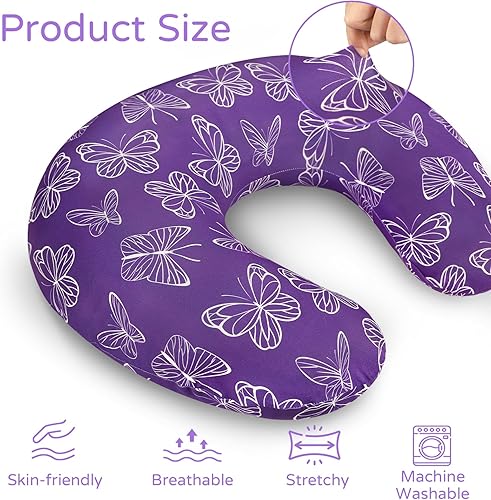 Miniatura 3 de Funda de almohada de lactancia, funda de almohada floral para lactancia materna para bebés, niñas y niños, funda de almohada elástica suave para
