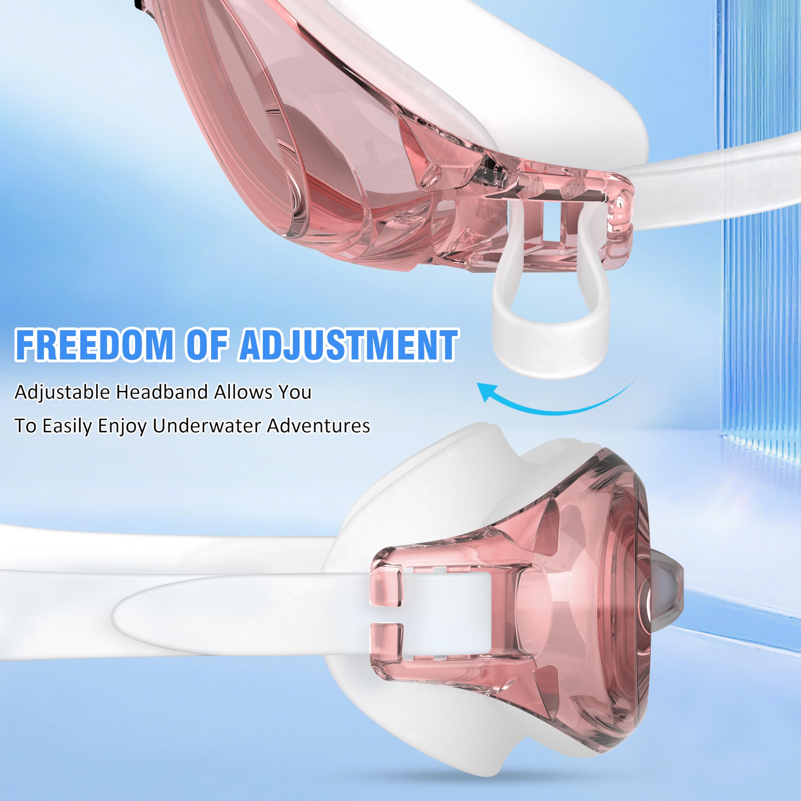 Gafas Piscina Para Adultos - Aguas Abiertas Anti-Vaho ProteccióN UV Impermeables VisióN Clara - Ajuste FáCil Gafas Natacion Hombres Mujeres JóVenes