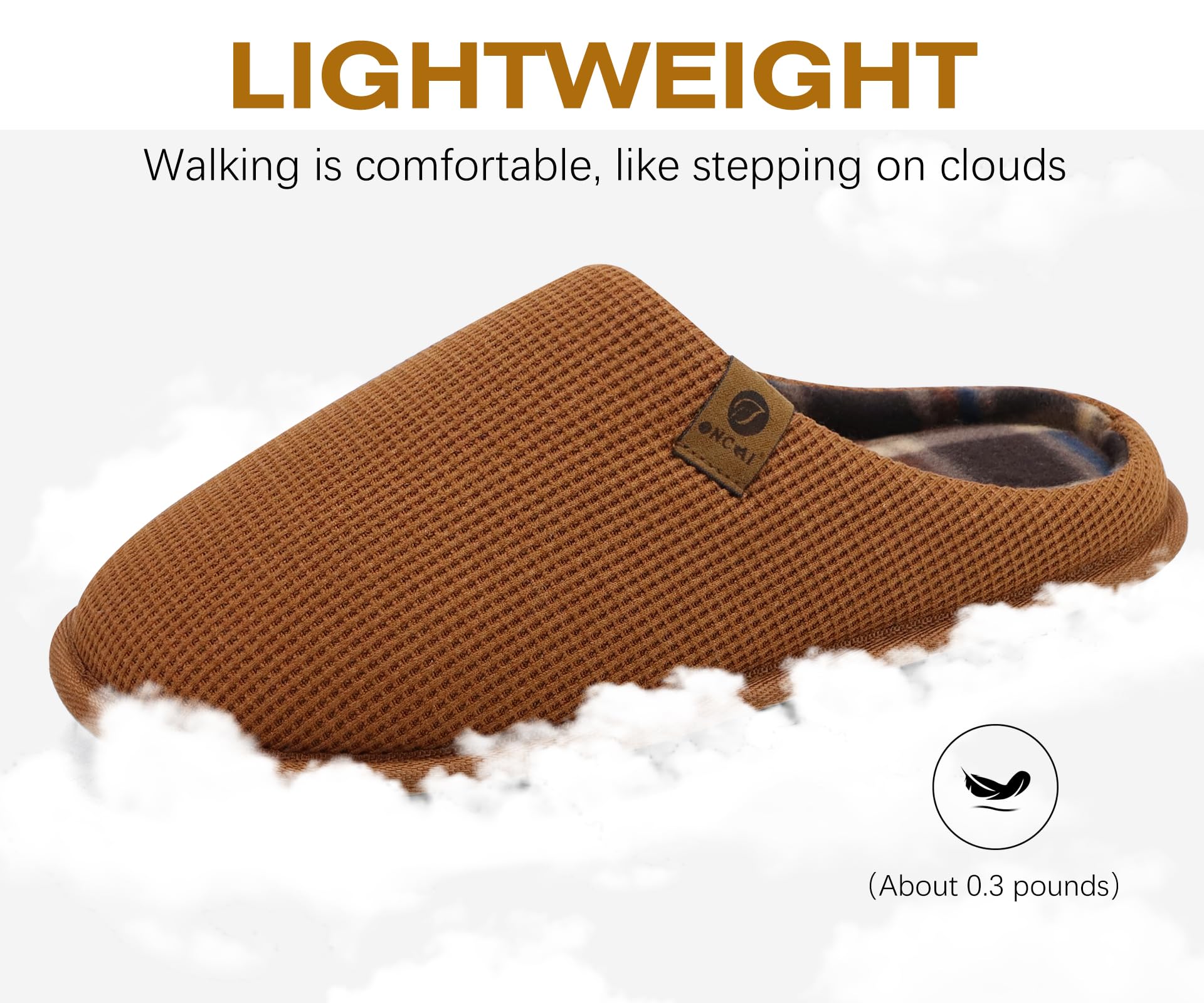 ONCAI Pantofole da Uomo Invernali Ciabatte da Casa con Memory Foam Calde Pelliccia Sintetica Cotone Scarpe Accogliente Antiscivolo Suola EU Dimensione 40-49