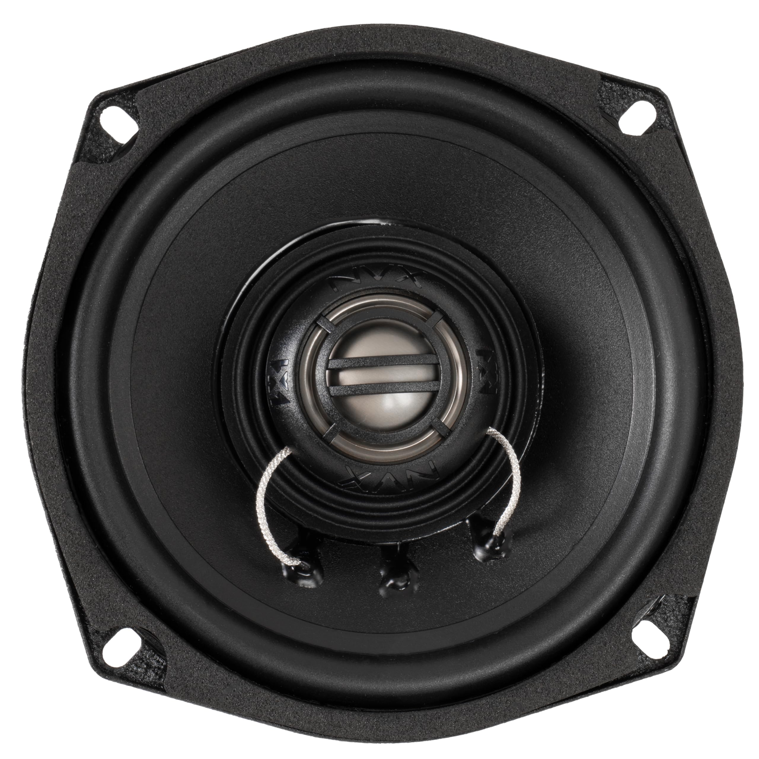 NVX® XFHD5R - Altoparlanti posteriori Tour-Pak per moto, picco da 13,3 cm, 600 W (300 W RMS), 2 Ohm, con tweeter in titanio da 1", impermeabili, aggiornamenti plug-and-play, compatibili con