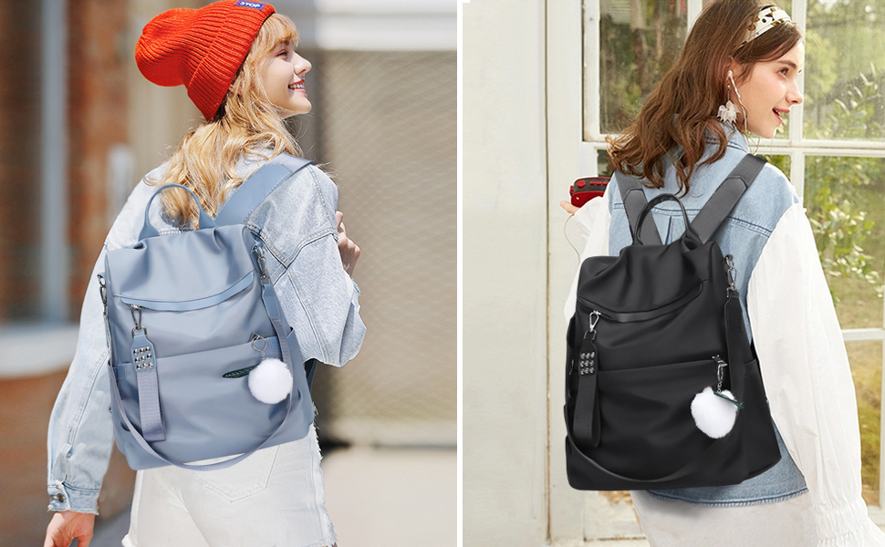 Sacs à Main Portés Dos Femme En Cuir Et Toile VIPITH, Sacs à Dos Loisir