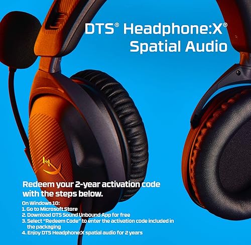 Miniatura 3 de HyperX Cloud Stinger 2 - Auriculares para juegos, auriculares DTS X Spatial Audio, auriculares ligeros sobre la oreja con micrófono, función