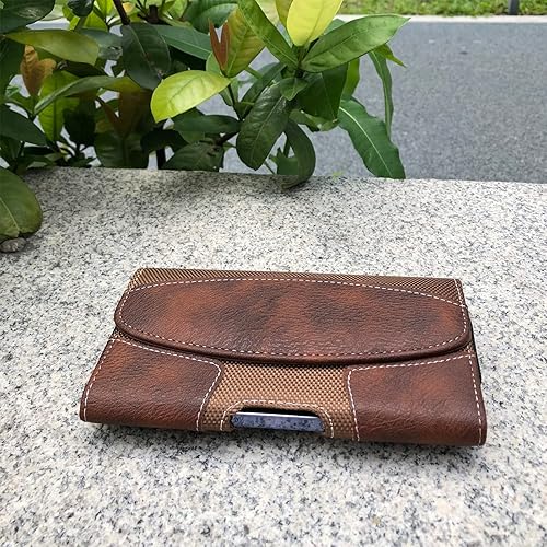 Miniatura 6 de Funda de cuero para teléfono con trabilla para cinturón para iPhone 16 Pro 15 Pro 14 Pro, 13 Pro, 12, 11, Xr, Galaxy S23, S22, S21 FE, S21, S20,