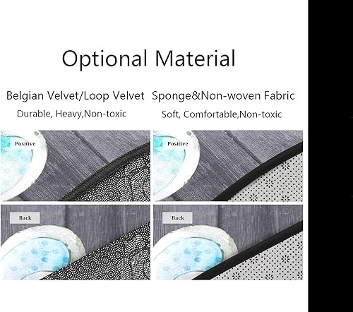 Miniatura 6 de Alfombra antideslizante personalizada con diseño floral de elefante de 4 x 5.2 pies con nombre y texto, tapete personalizado para dormitorio, sala