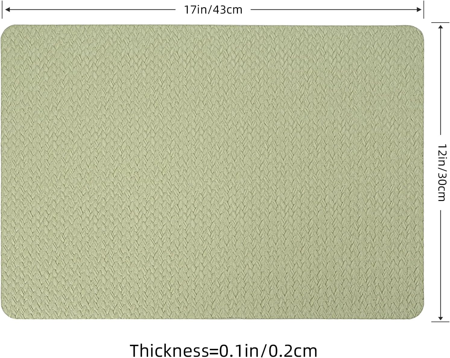 Rectangle Leather Placemats Set of 6, Faux Leather Dining Table Mats with Hand-Painted Edge, Thickened Double-Layer Waterproof Washable Heat Resistant Non Slip Elegant Place Mats for Kitchen Table