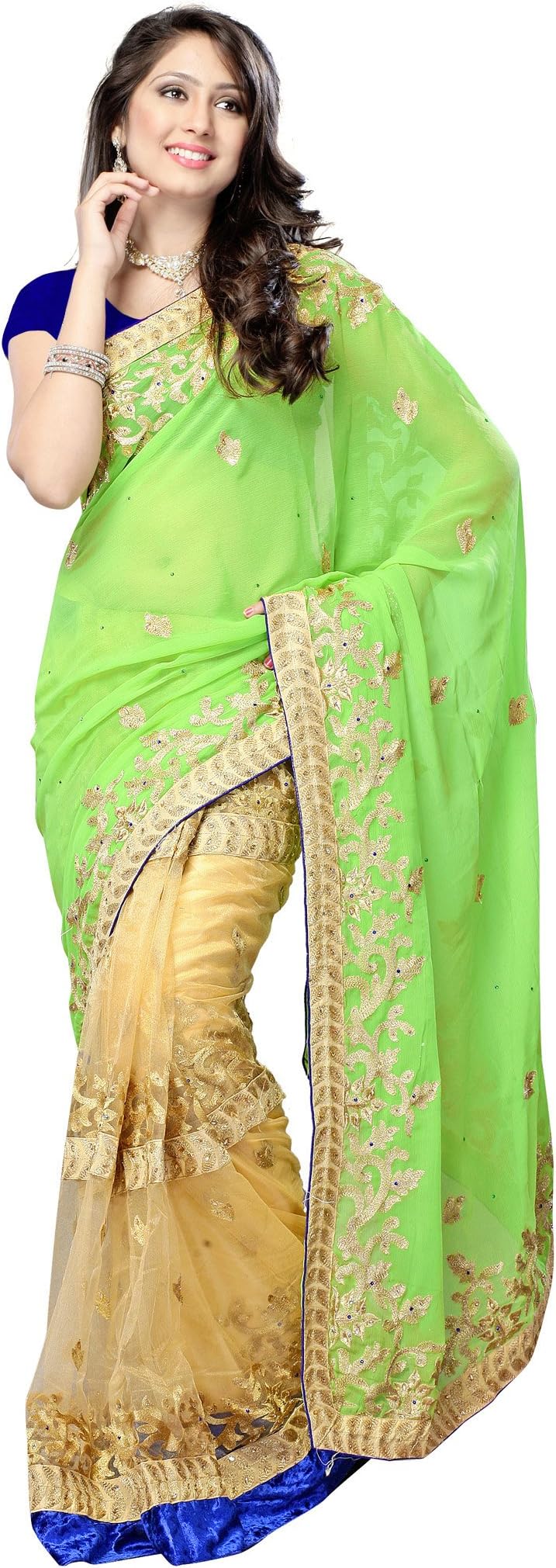 Exclusive Indian Ethnic Designer Bollywood Saree Handmade Sari New Wedding Dress