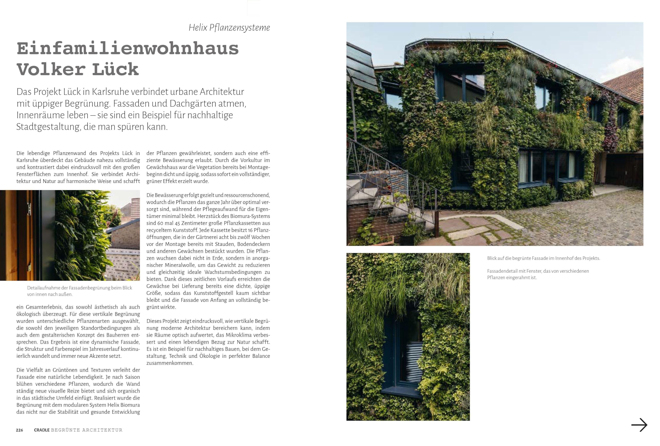 CRADLE Buch: Begrünte Architektur: Fassadenbegrünung Dachbegrünung Innenraumbegrünung