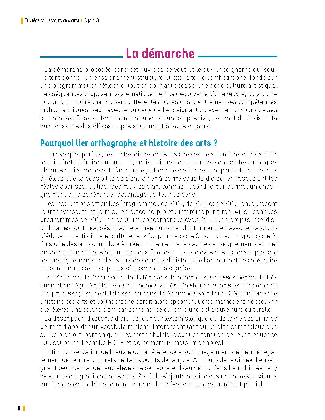 Dictées et histoire des arts - Cycle 3 - Autour du monde (+ ressources numériques)