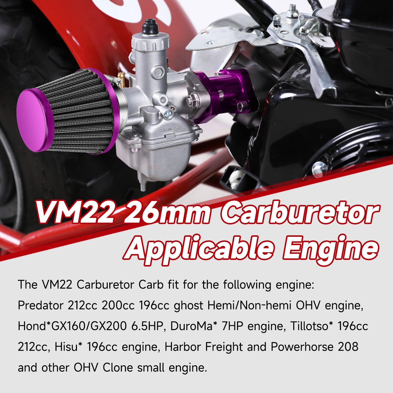 Predator 212 Performance Parts Producto: FVRITO VM22 Carburetor