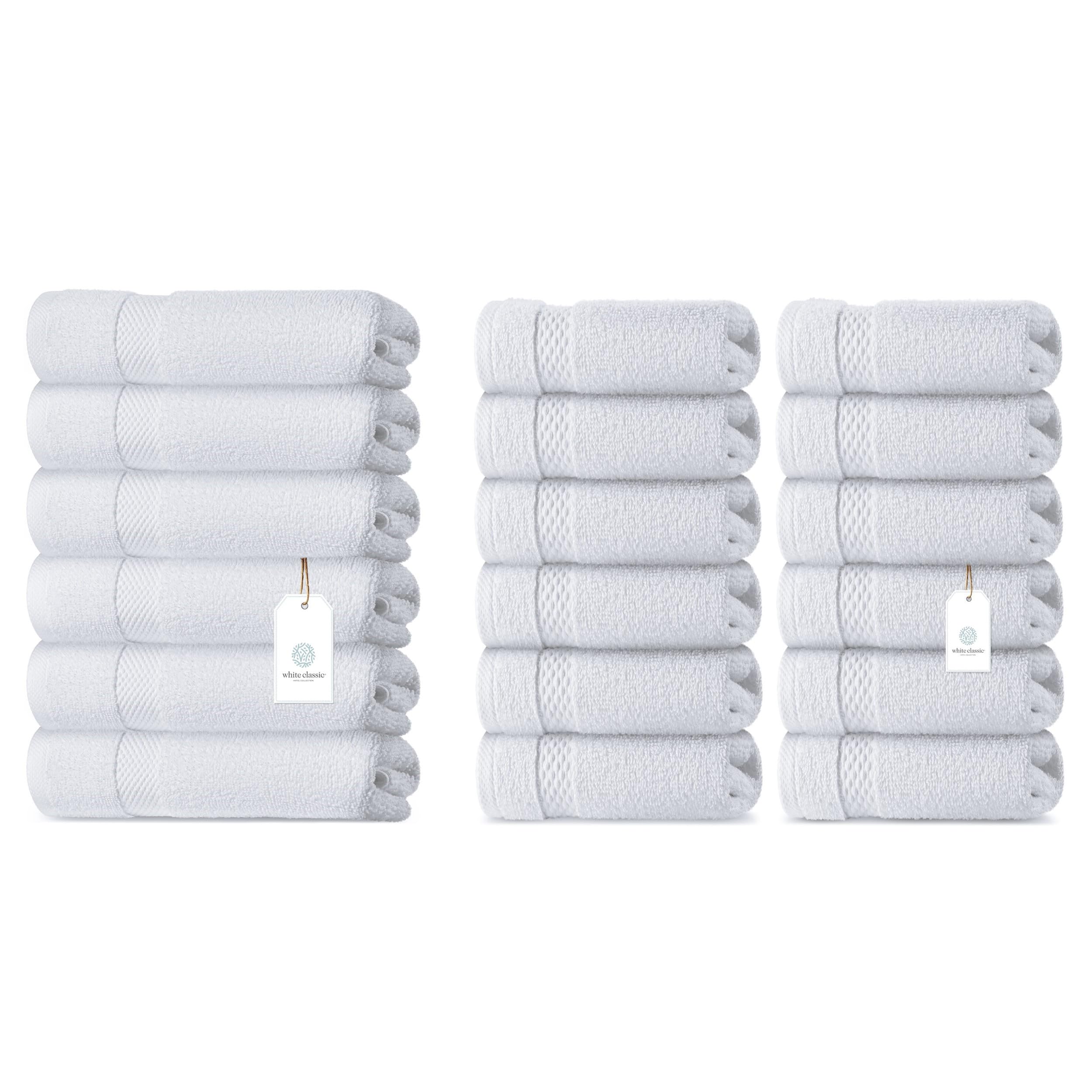 LUXE CLASS White Bath Towels (Pack of 12) main image 0
