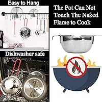 Vista 6 de LIKEGOR Olla de doble caldera de acero inoxidable de 23.0 fl oz con mango resistente al calor y espátula de silicona para derretir chocolate