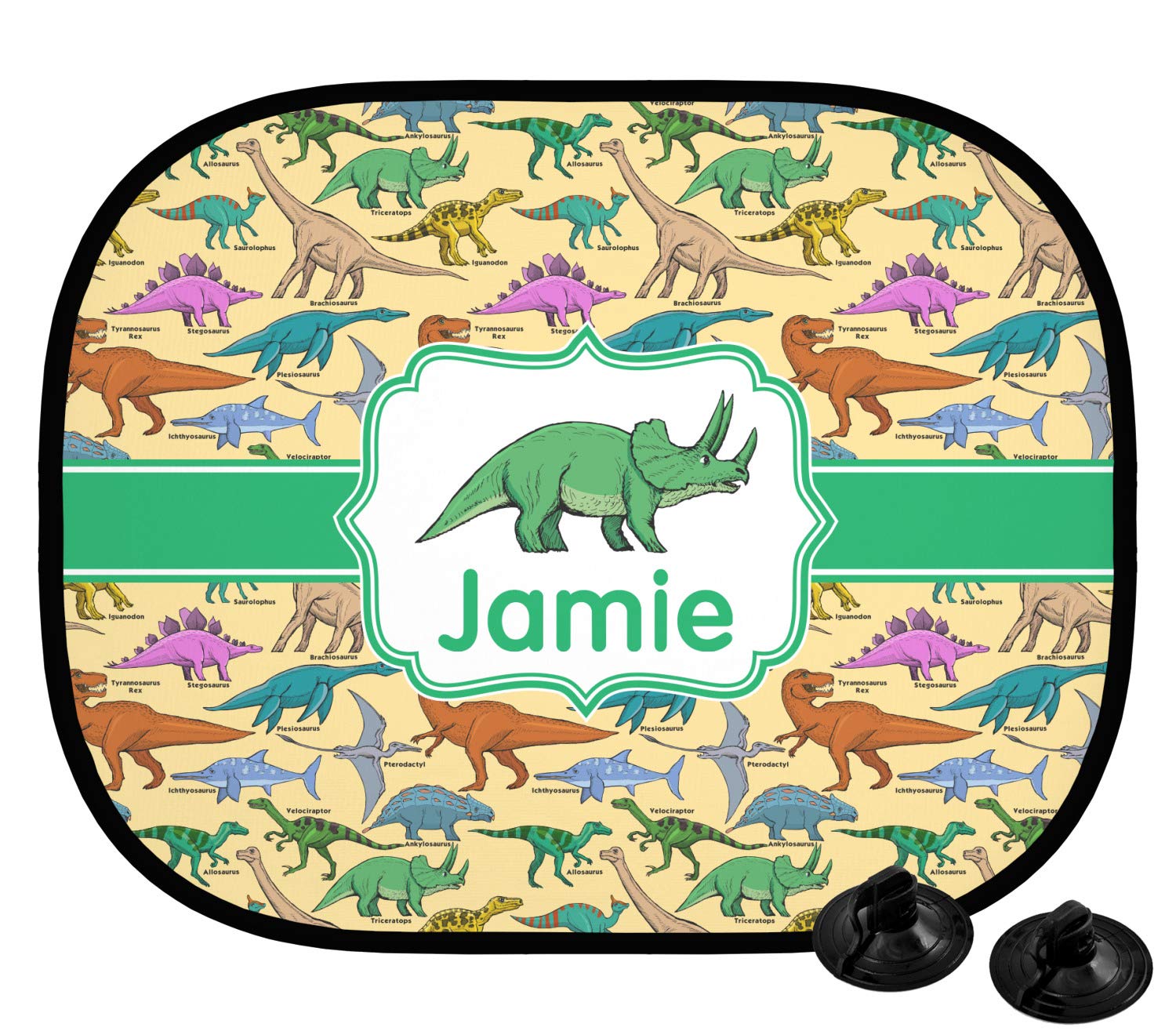 RNK Shops Personalized Dinosaurs Car Side Window Sun Shade
