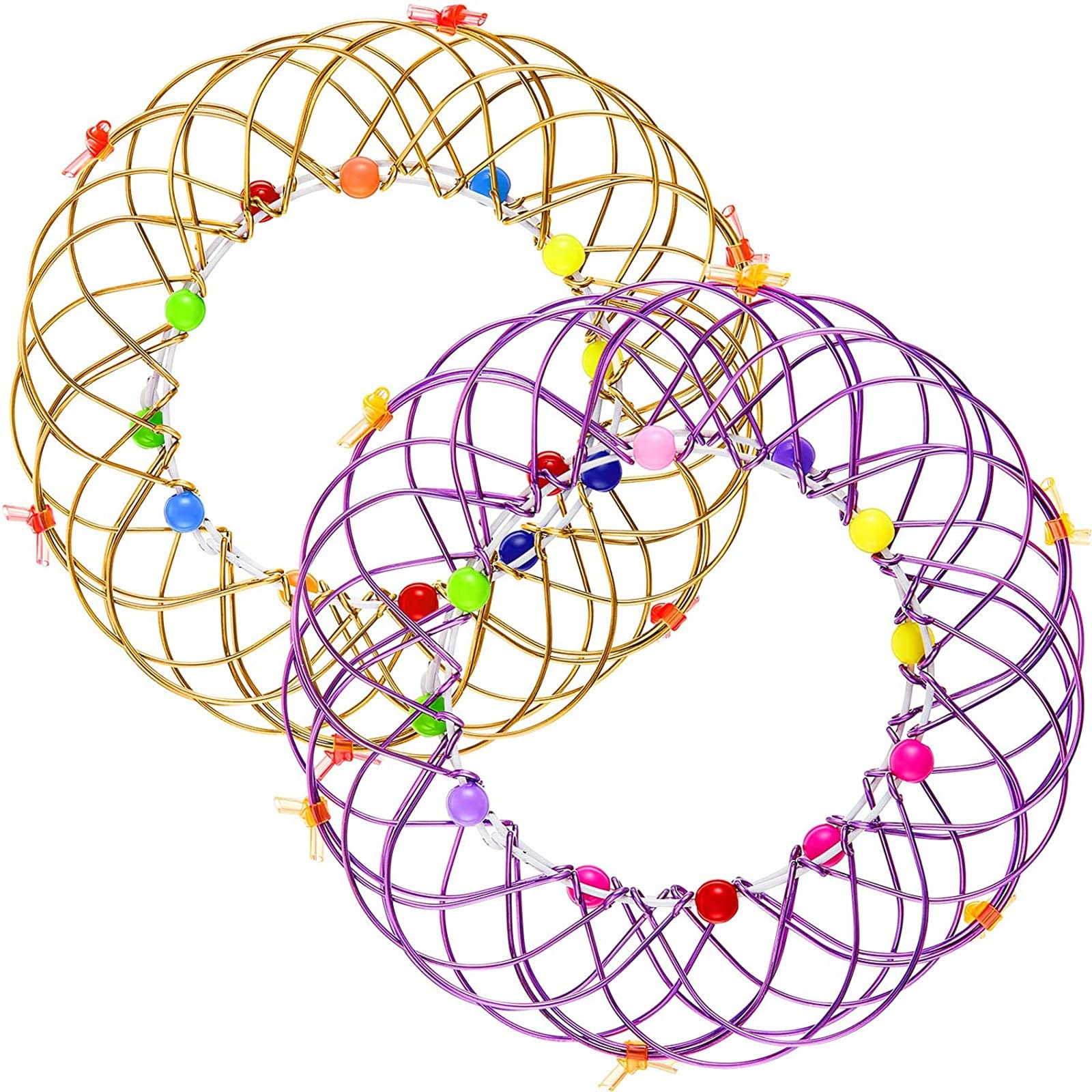 Mandala Toy Basket, Novelty Mandala Toy Magic Mandala Flower Fidget Toy for Kids Changeable Educational Toys (2 Pieces)