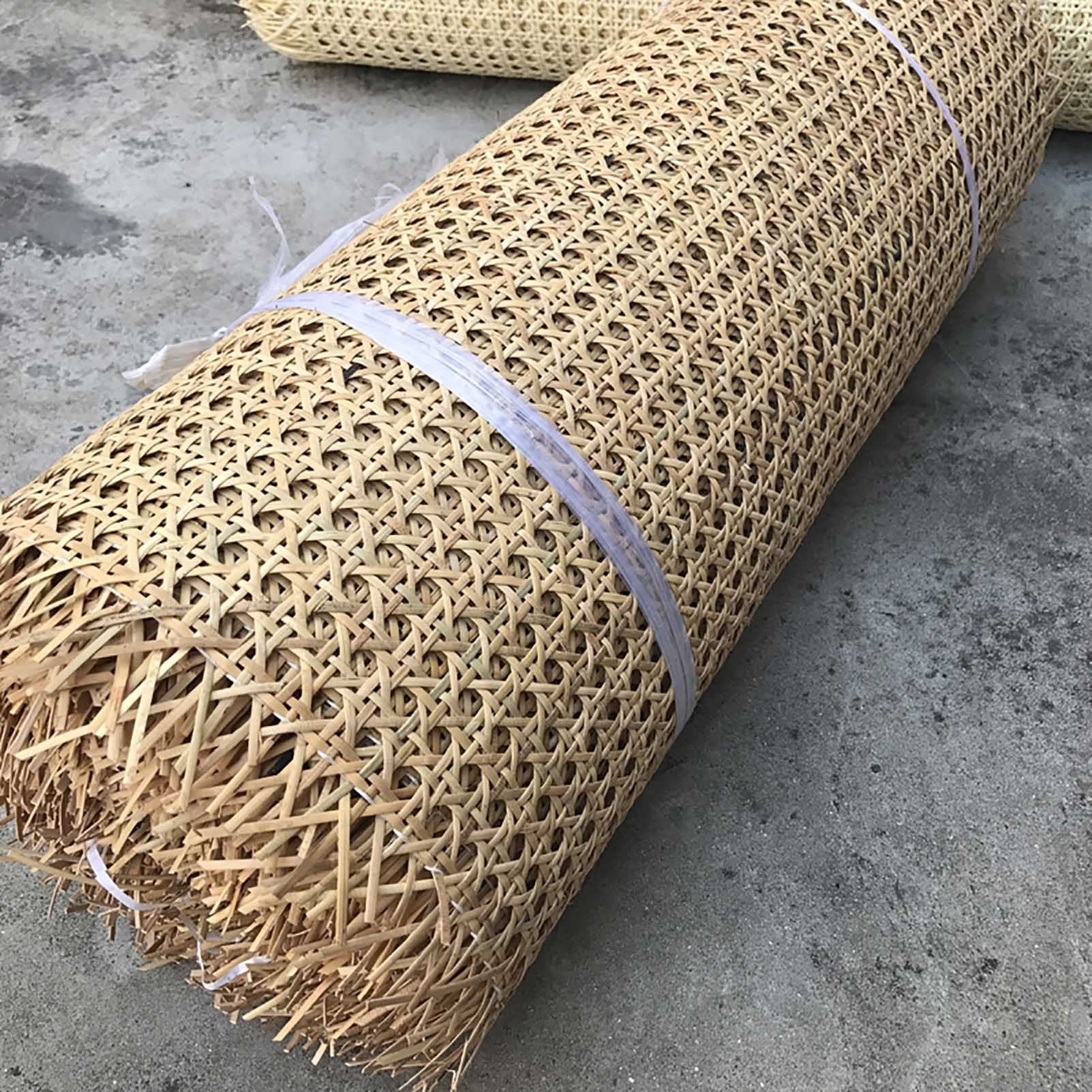 Naturalne rolki z rattanu: sześciokątna siatka rattanowa do projektów DIY ze skórami, 40 cm x 400 cm (16 cali x 158 cali): ekologiczna siatka rattanowa do toaletek i dekoracji