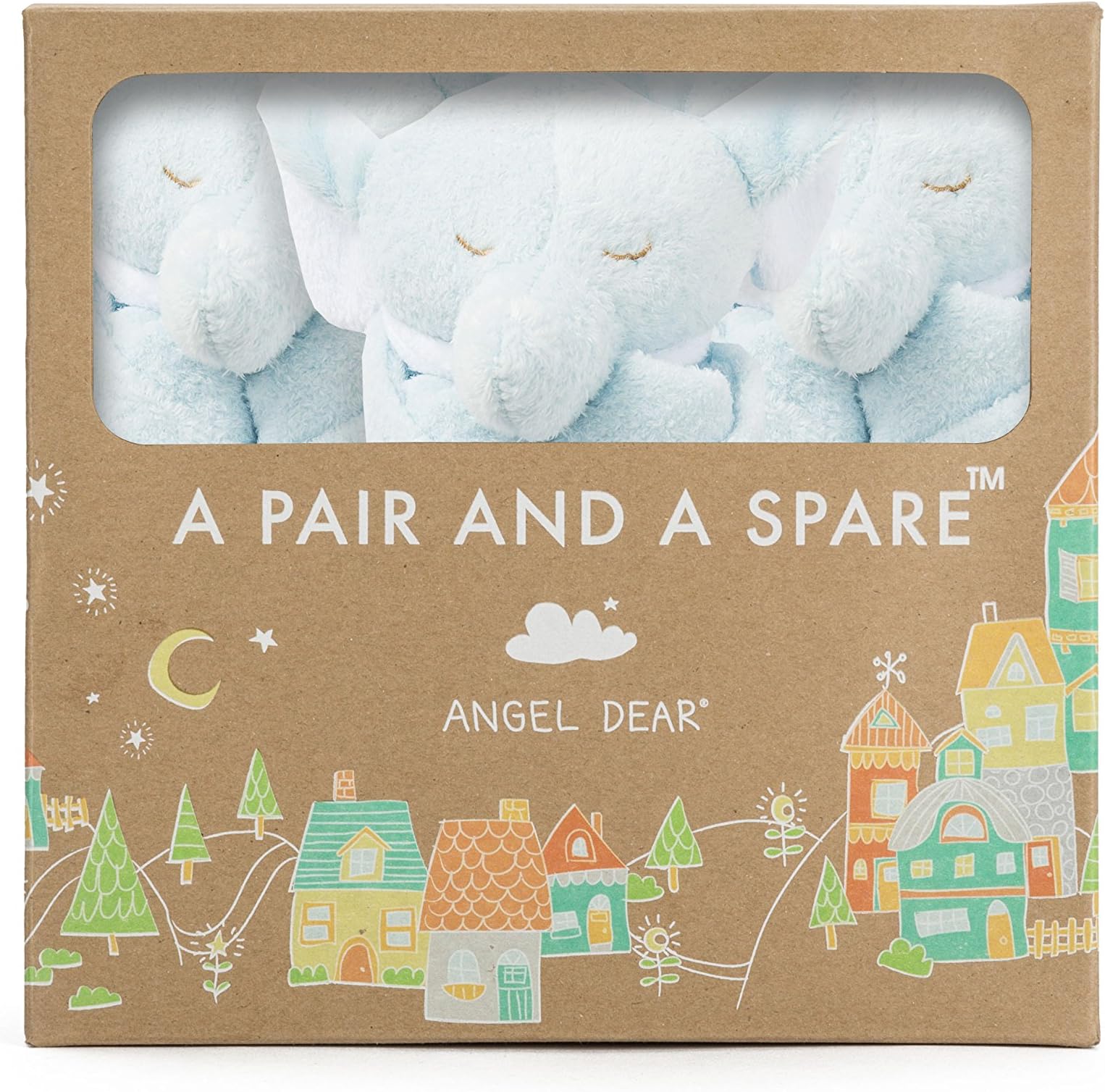 Blue Elephant, Pair and a Spare Blankie Set