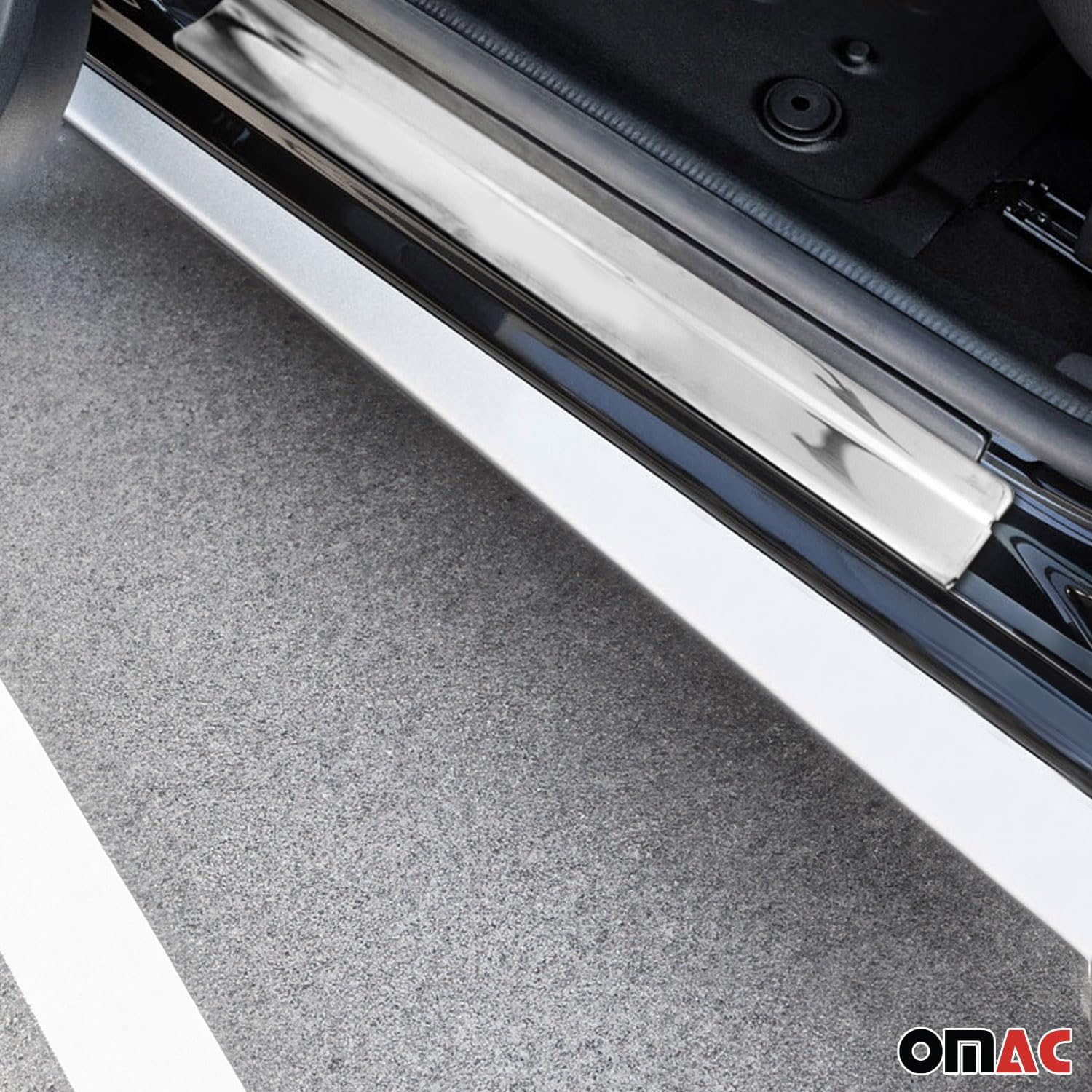 OMAC Door Sill Scuff Plate Protector for Toyota RAV4 2013-2018 Stainless Steel 4x