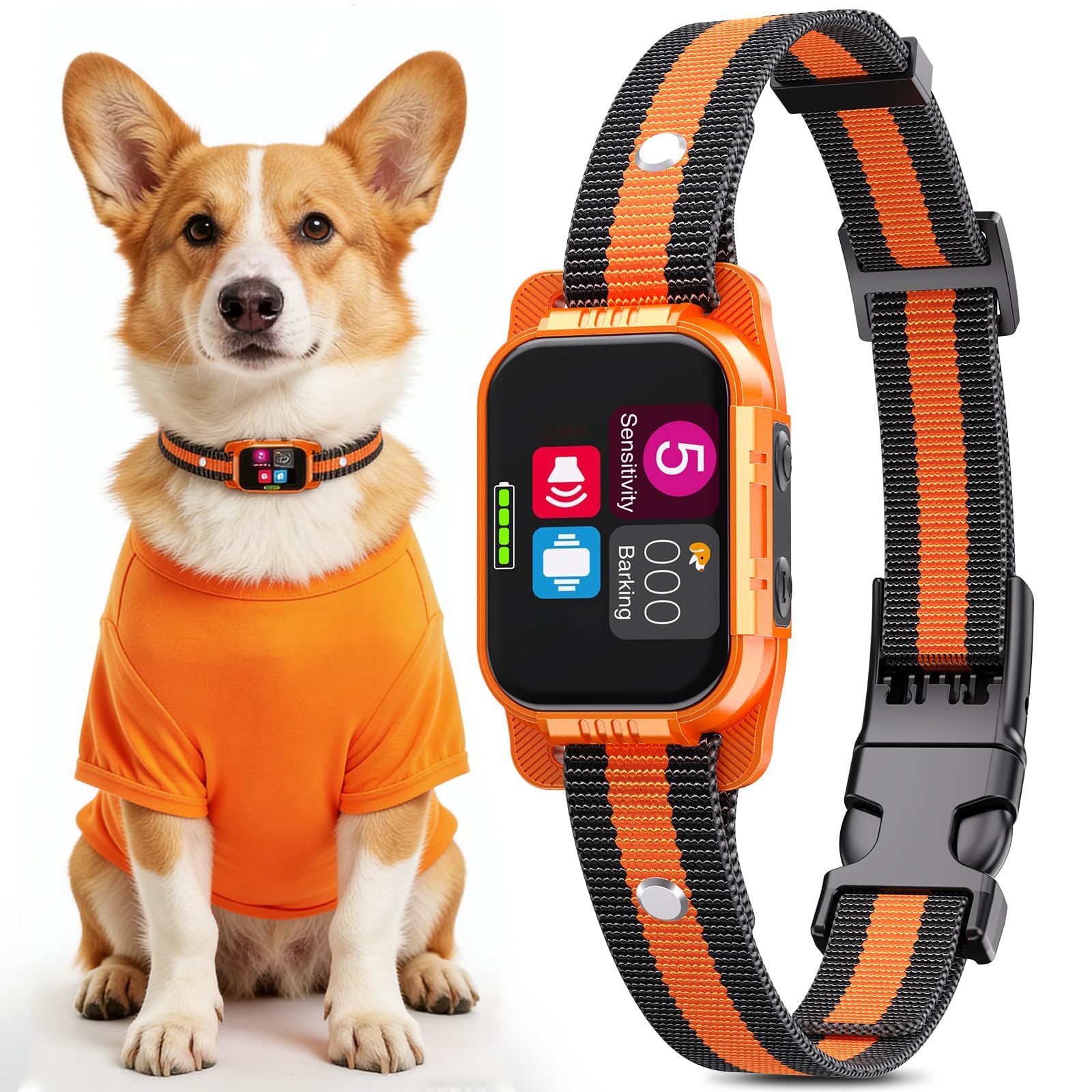 2026 Anti-Bark Collar for Small Medium Large Dogs, Records bark count, No Shock Anti Barking Collars with 5 Sensitivities, 3 Adjustable Modes, IP67 Waterproof Effective Humane, Rechargeable