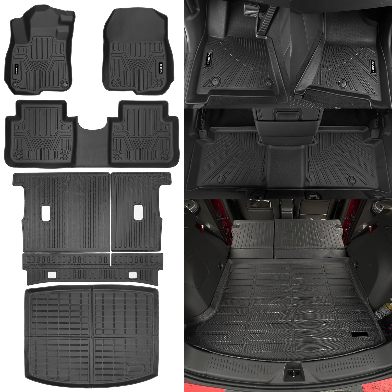 Naibeve floor mats cargo mat and backrest mats for Honda CR-V 2017-2022