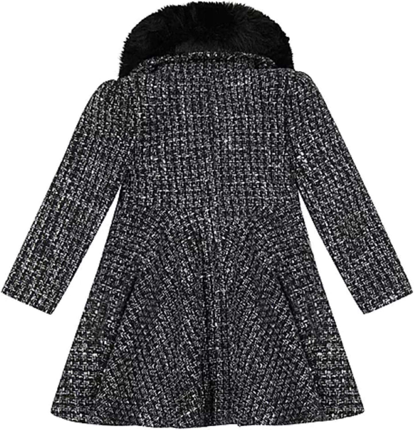 Rothschild Princess Coat w/Removable Faux Fur Black/Silver Sparkle - 6/6X