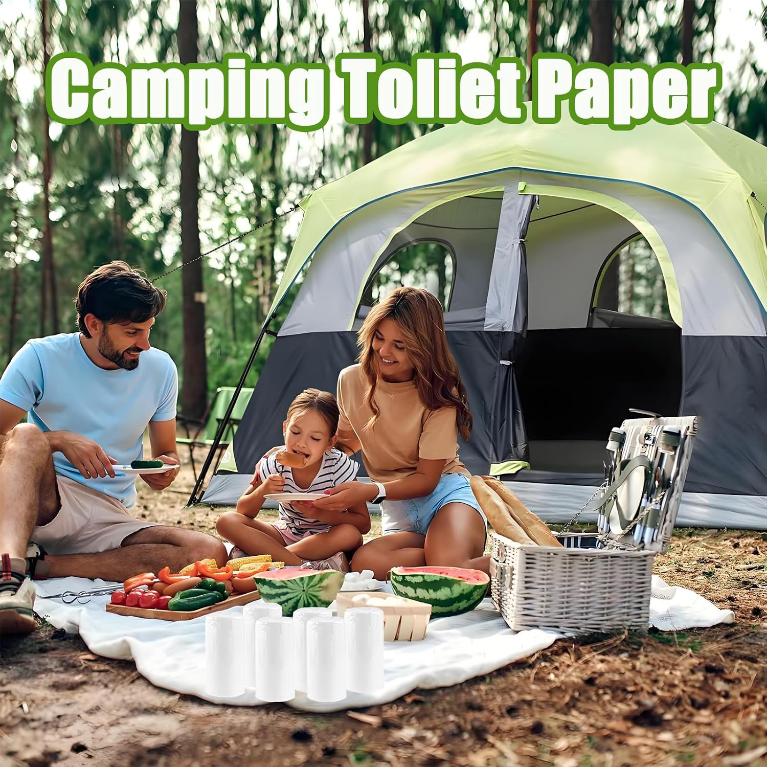 Travel Toilet Paper, 6 Rolls Portable Pack Toilet Tissue, Compact Soft Individually Wrapped Travel Toilet Paper for Camping, RV, Hiking, Backpacking, Outdoor Trips