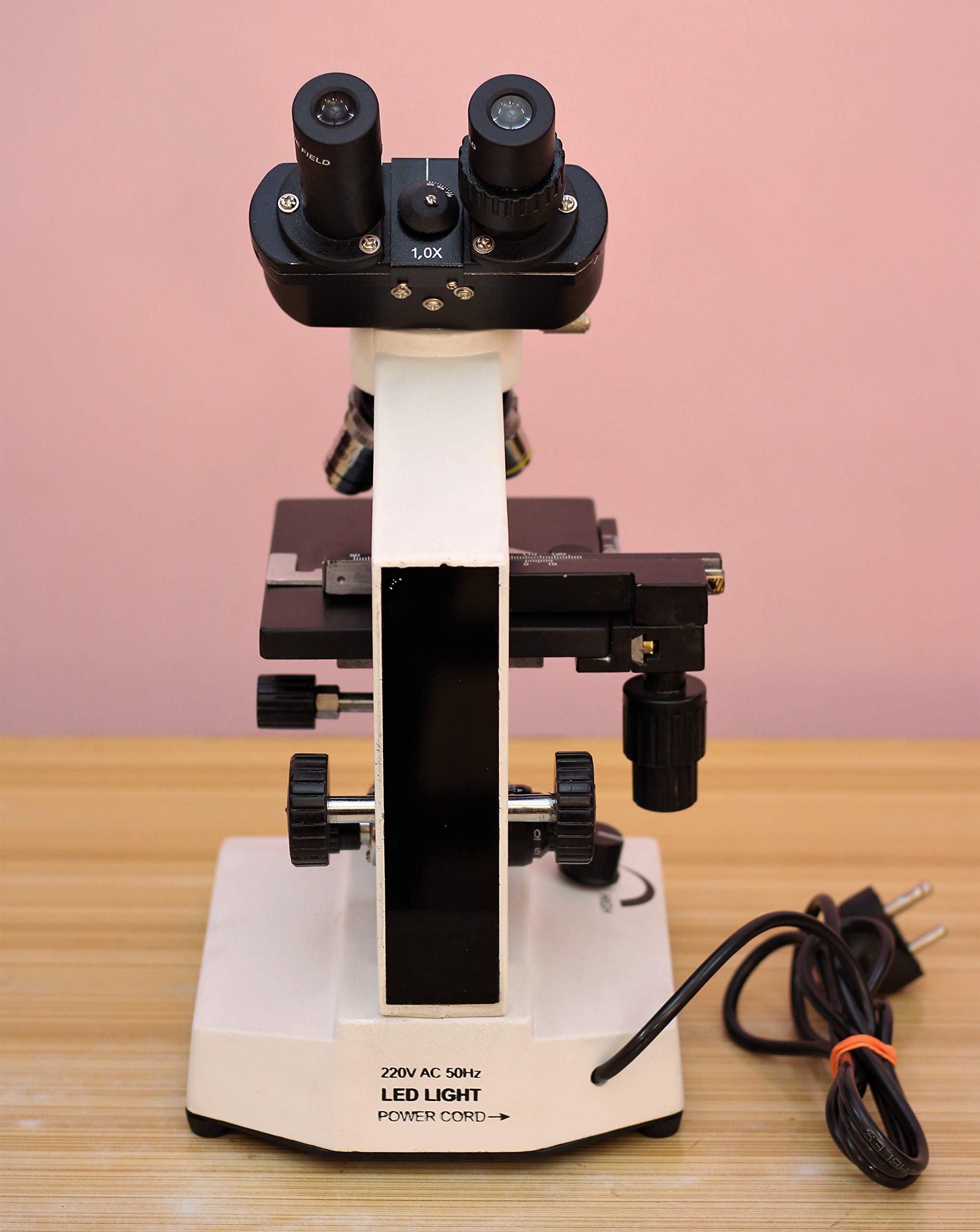 TSW Binocular Microscope for Doctors & Pathological Laboratory with Brass Achromatic Objective Lens & Inbuilt LED Illumination | TSW-MX-101 - Image 6 thumbnail