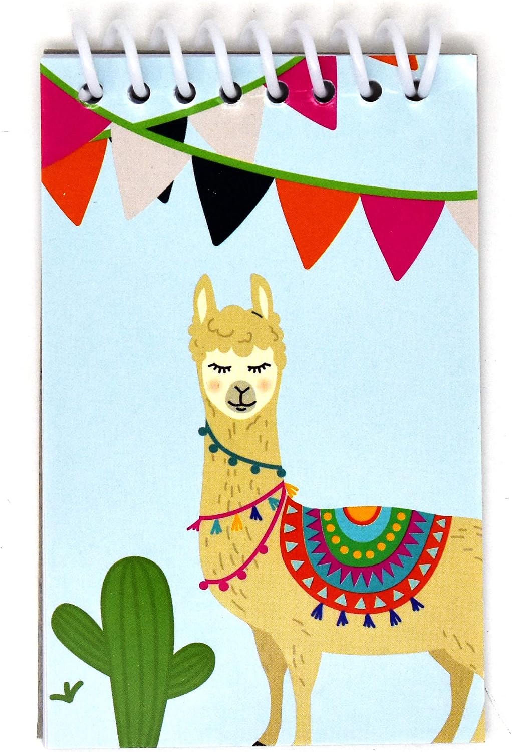 48 Count Llama Mini Notepads 6 Assorted Designs Notebook Kids Spiral Note Journal Small Set Party Toys Bulk Llama Pocket Favor Pads Memo Cover Design Llama Office Paper Party Supplies - Gift Boutique