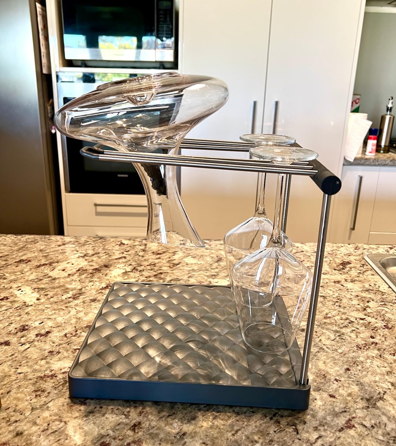 KOHLER K8628CHR Wine Glass Drying Rack, Wine Glasses Rack Organizer