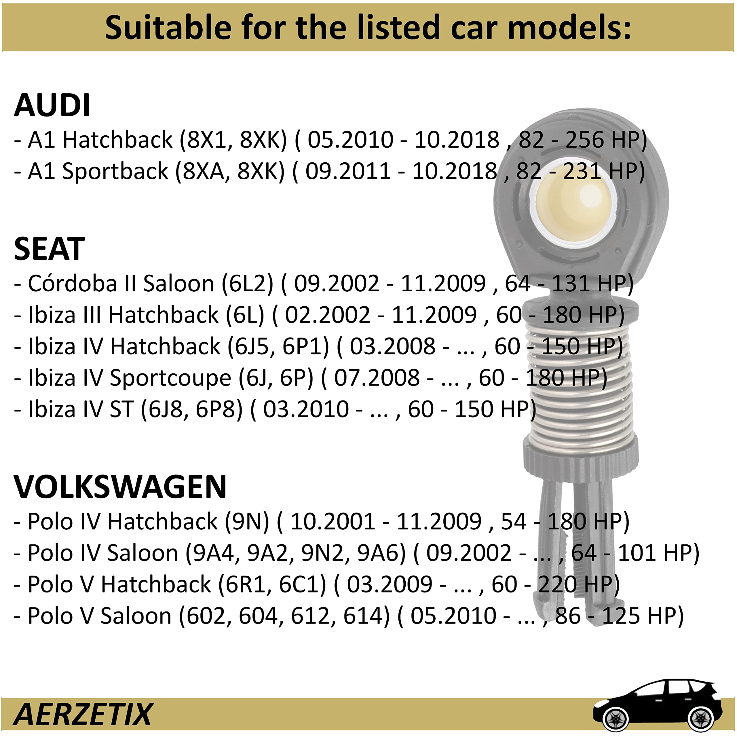 AERZETIX - C66791 - Tirette à câble, boîte de vitesse manuelle - pour véhicules avec tirette de câble pour changer de vitesse - compatible avec numéros OE 1J0711761