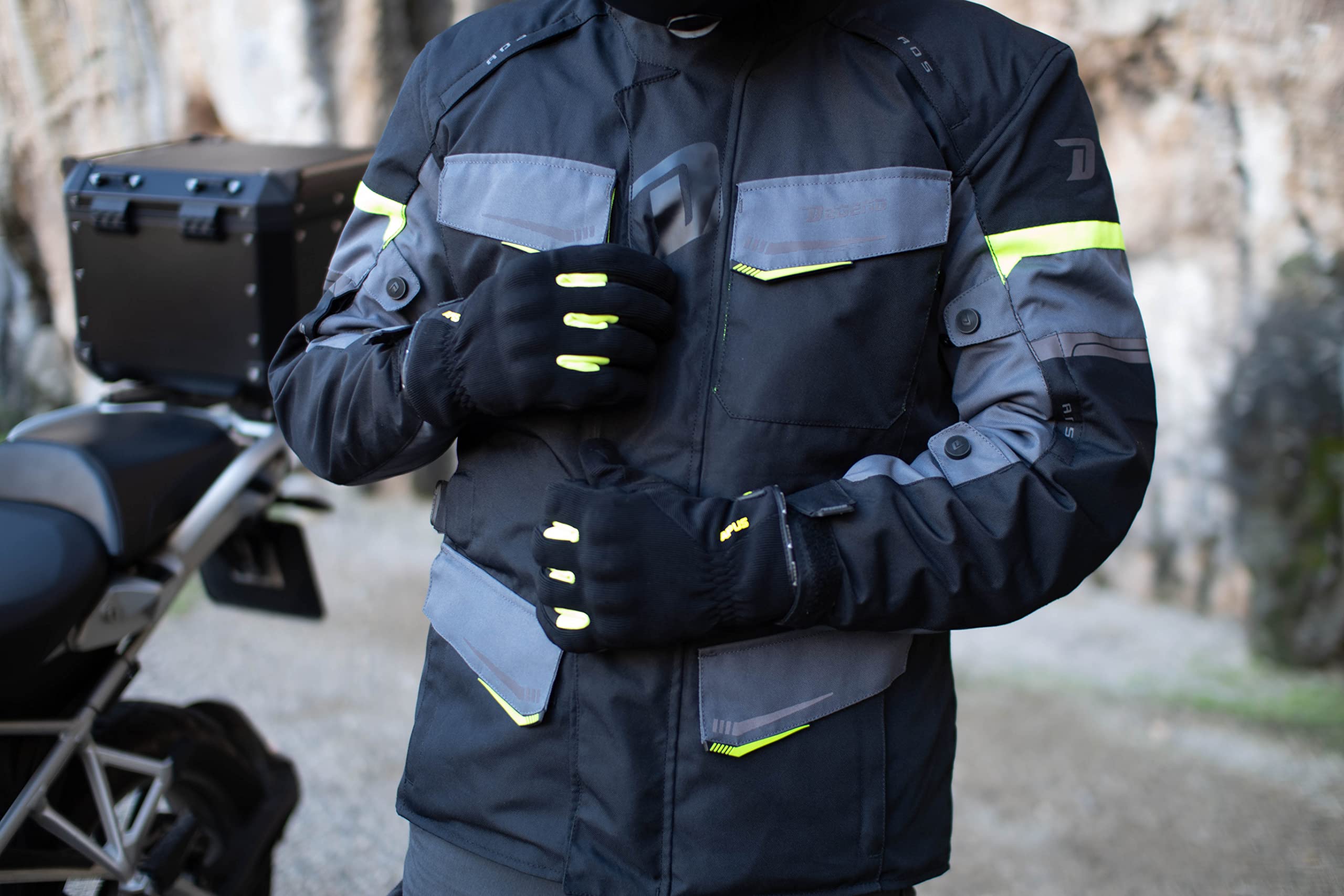 Apus | Guantes de Moto Invierno Impermeable Hombre | Protecciones Homologadas en Nudillos y Pantalla Táctil para Smartphone | Cortavientos con Forro Invierno 3M - Accesorios Moto