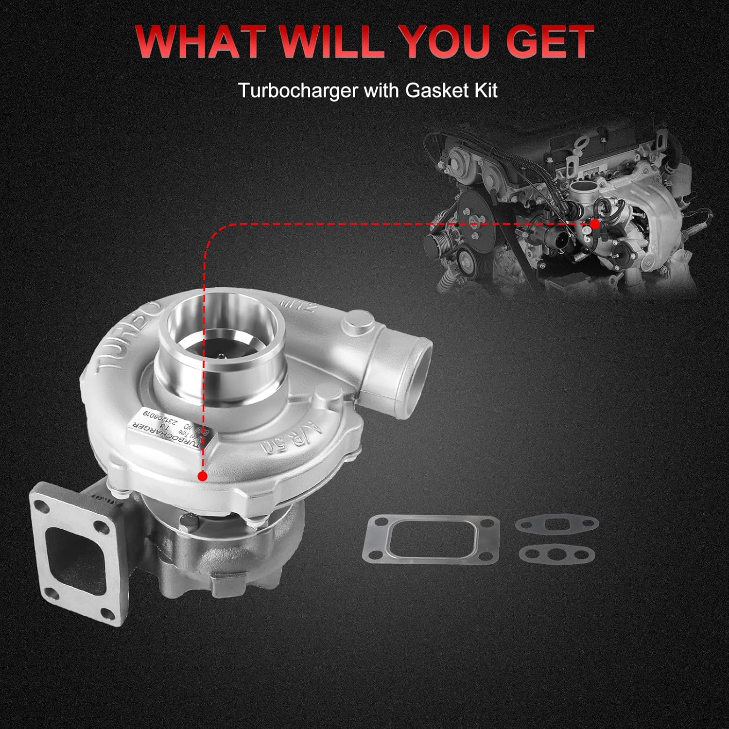 T04E T3/T4 .57 A/R 48.1 400 HP Trim Turbo Compressor Boost Stage III