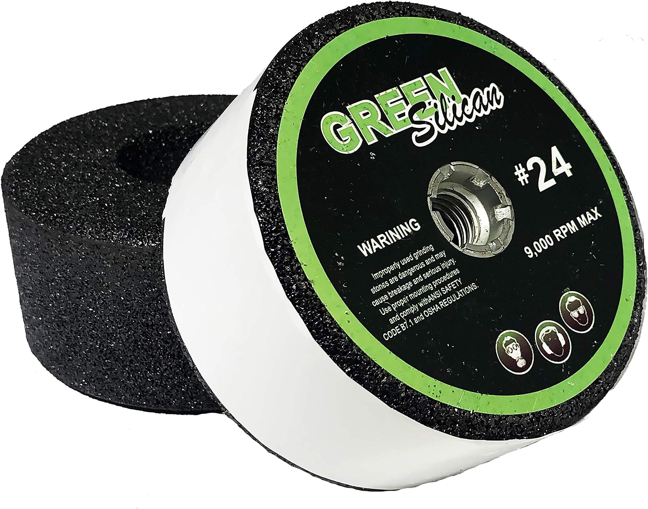 4" Green Silicon Carbide Grinding Stone Grit 24