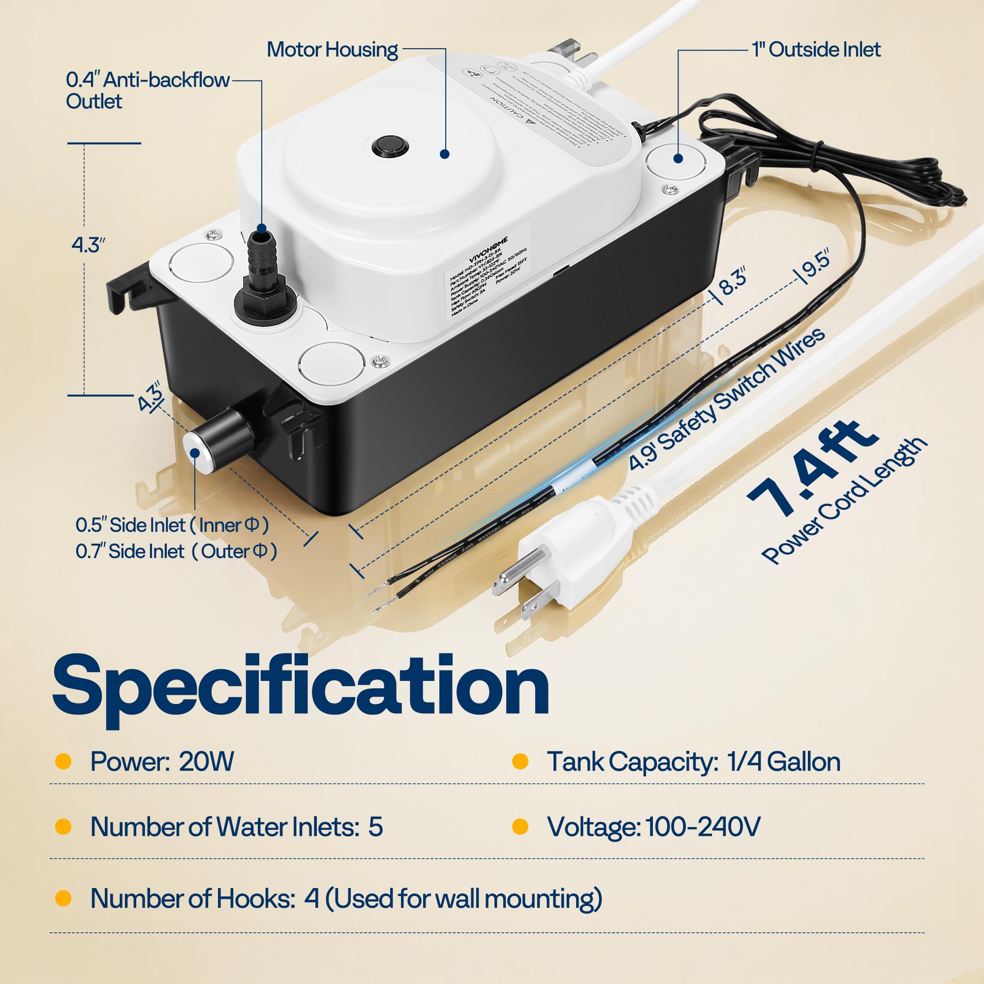 HVAC Condensate Pump - Automatic Alarm & Easy DIY -8