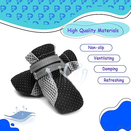 Miniatura 4 de Petplicity - Botas transpirables para perro, suela antideslizante, protectores de patas para suelos de madera, césped, pavimento caliente,