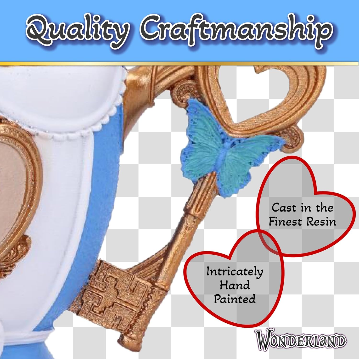 Nemesis Now Alice in Wonderland Inspired Tea Cup, Hand-Painted Resin, Pinkys Up Drinkware, Collectible Coffee Mug - Alice