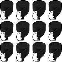 wutfuooo 12 Pack 6Ft Yoga Straps with Adjustable Metal D-Ring Buckle - Cotton Stretch Bands for Flexibility, Pilates, Yoga & Physical Therapy