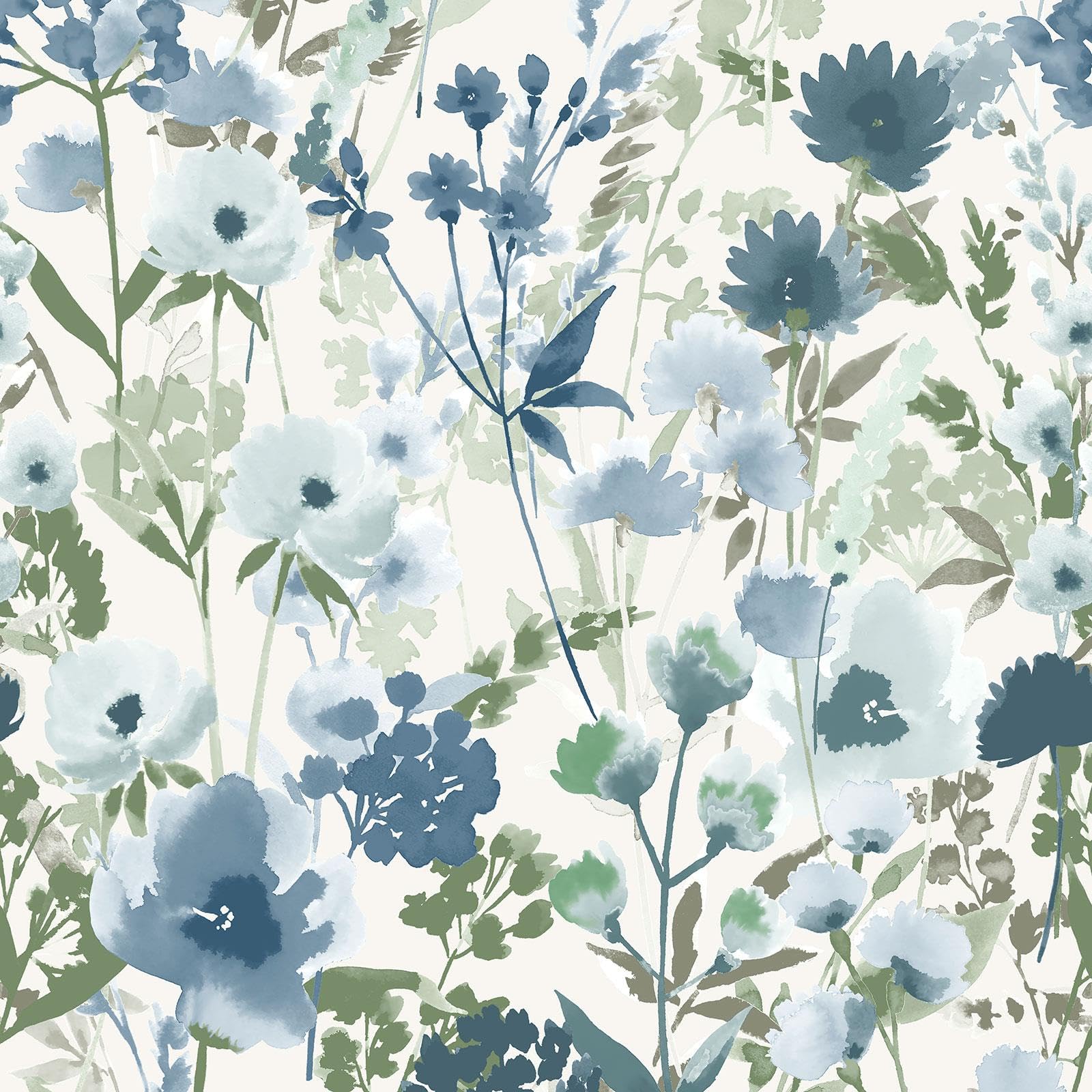 Catherine Lansfield Countryside Floral Wallpaper Blue