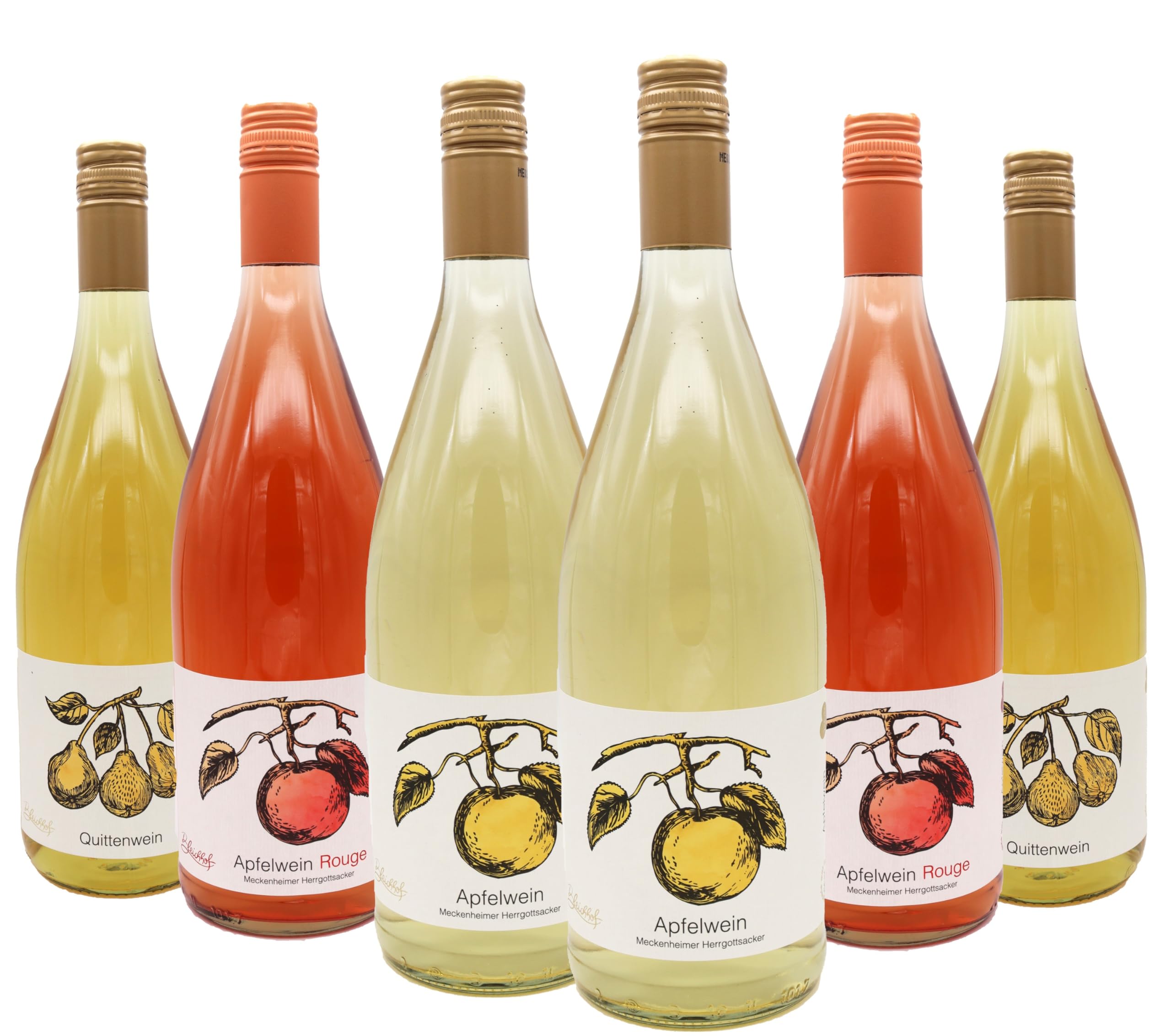 BLEICHHOF® Mixkarton Wein 2x Apfelwein Herrgottsacker, 2x Apfelwein Rouge, 2x Quittenwein 11,5% vol. (6x1L)