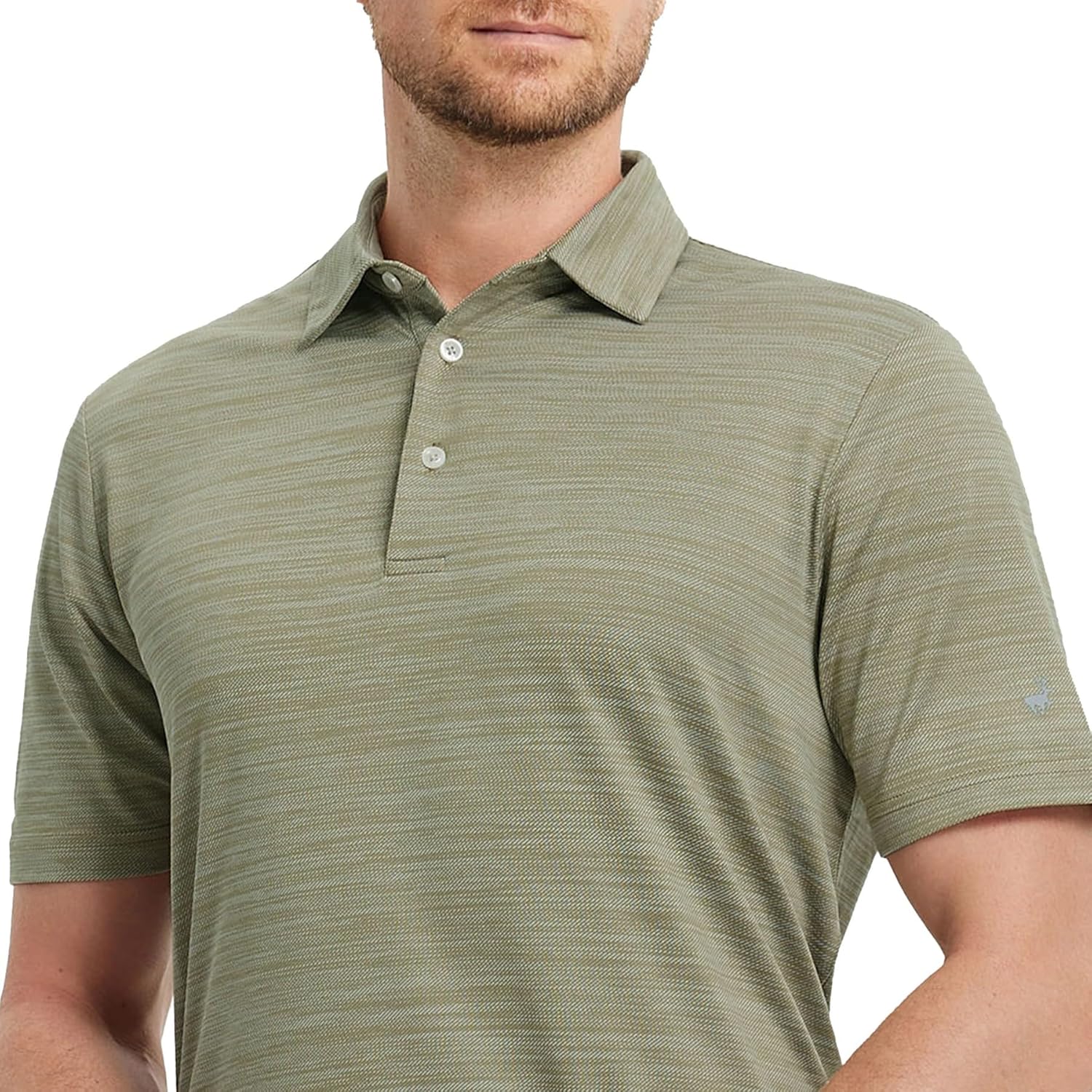 Rouen Polo Shirts for Men Dry Fit Performance Moisture Wicking Casual Jacquard Heather Collared Mens Golf Shirts Short Sleeve - Image 5